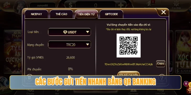 Các bước gửi tiền nhanh bằng QR Banking